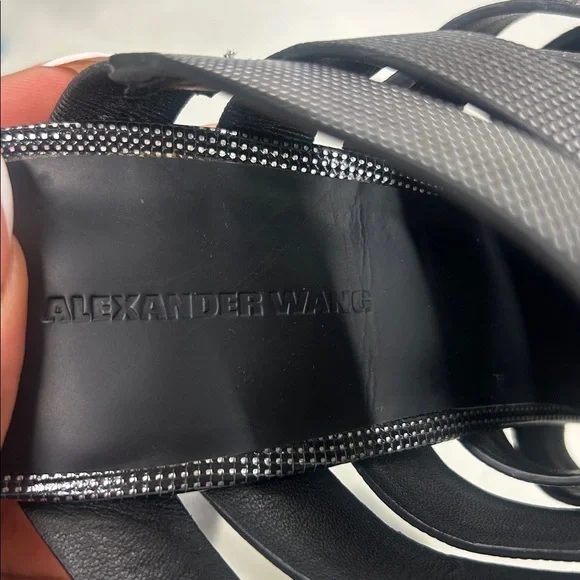 Alexander Wang Black and Silver Mules - Picture 5 of 6